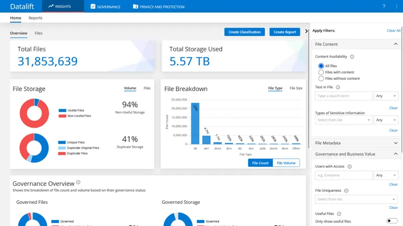 Datalift product demo, screenshot from Automated Intelligence website.