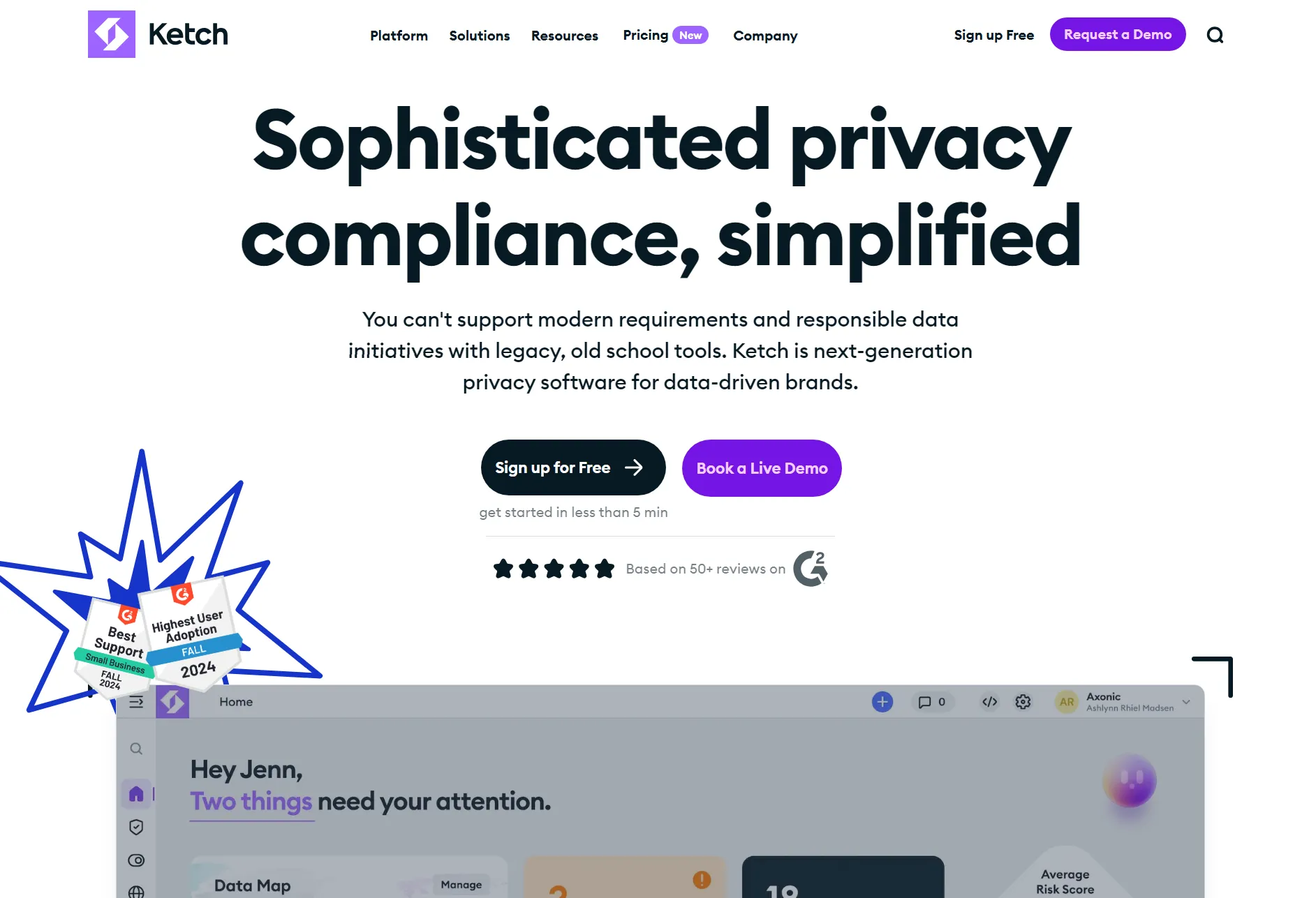 Ketch homepage screenshot