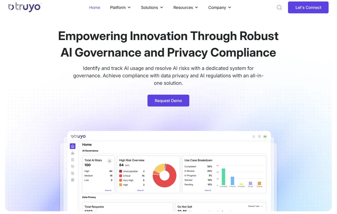 Truyo homepage screenshot